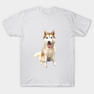 Siberian Husky Red White Brown T-Shirt